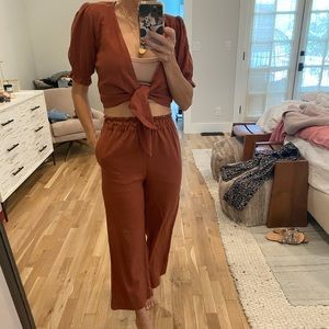 Abercrombie and Fitch rust color pant set